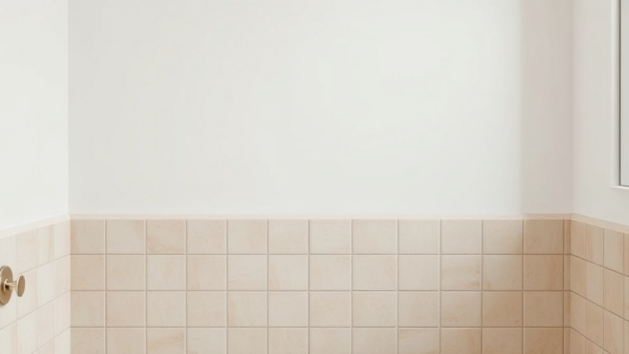 Bathroom wall before renovation with paint samples and tiles, Budget Bathroom Makeover.