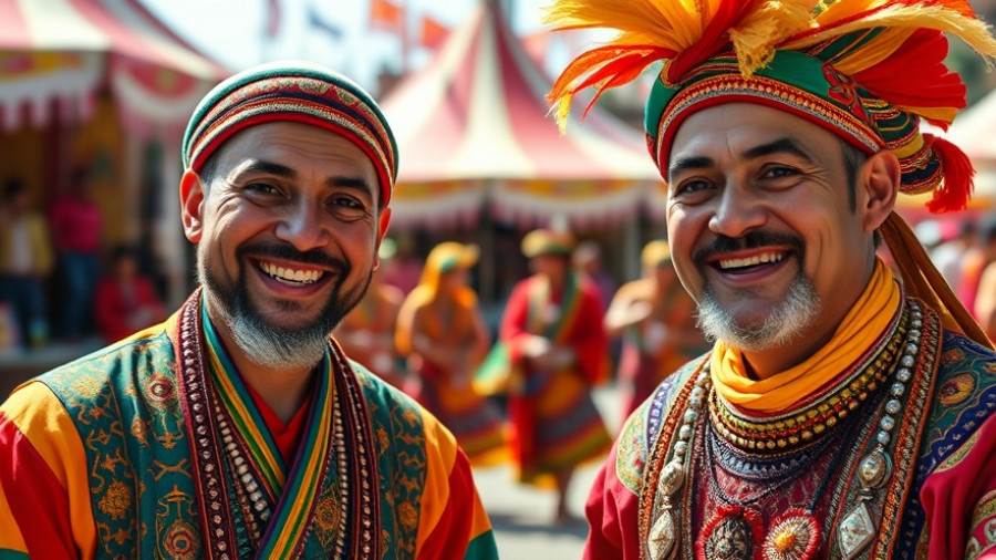Traditional festival scene in vibrant Global South setting