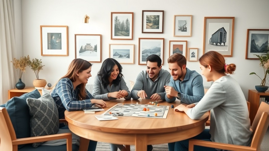 Family enjoying games in a kid-friendly modern home.