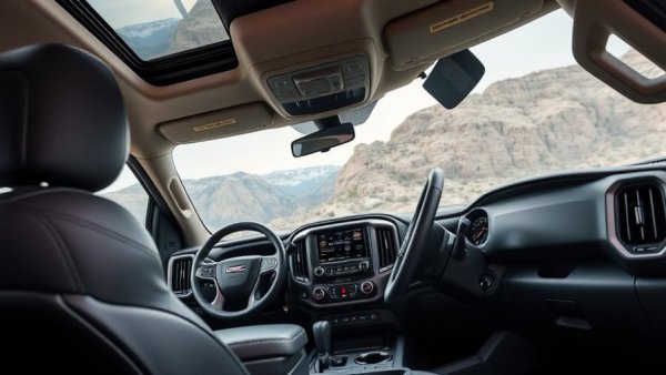 2026 GMC Canyon dashboard featuring performance features and luxury design.