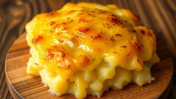 Julia Child Potato Gratin Recipe with melted cheese.
