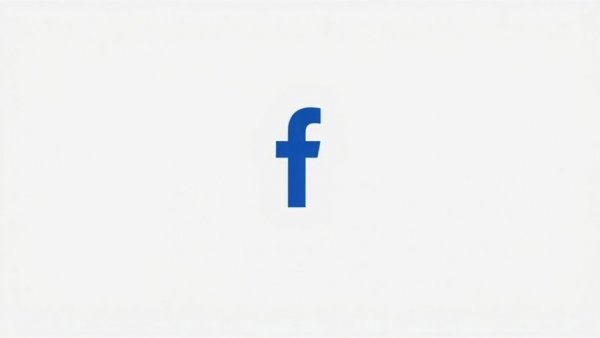 Blue Facebook logo against a white background