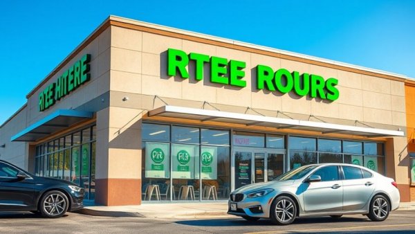 Dollar Tree store exterior with parked cars on a sunny day.