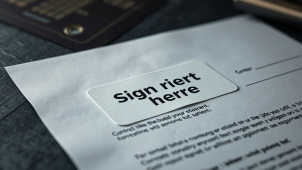 Contract papers with sign here sticker, questions to ask your kitchen fitter.