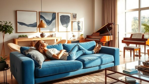 EHD 2025 highlights in a cozy living room with modern decor.