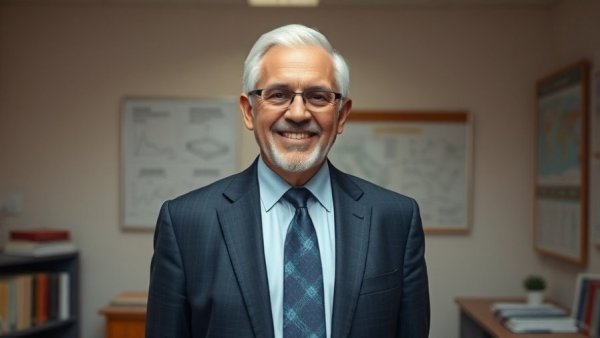 Pedro Sanchez soil scientist smiling in academic office.