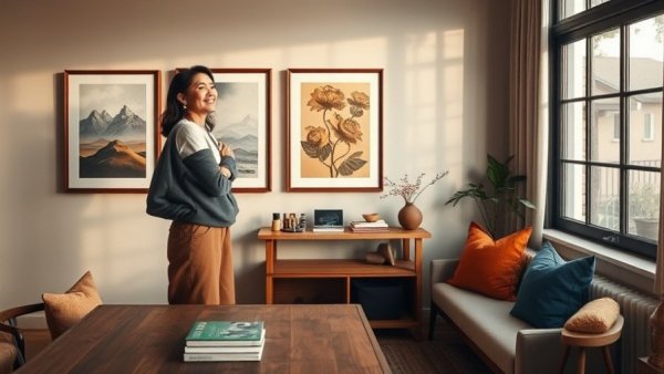 Elegant space showcasing the power of original art in interior design.