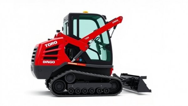 Sleek red Toro Dingo TX 450 mini track loader for giveaway.