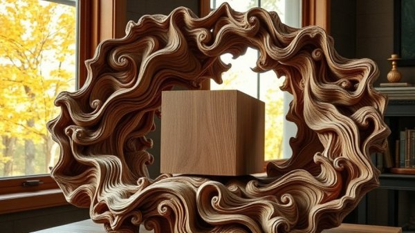 Climate change art sculpture near window, showcasing art and science collaborations for climate awareness.