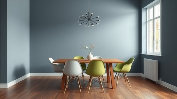 Minimalist dining room before bold makeover