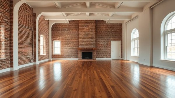 Empty living room before green living room makeover.