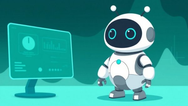 Wi-Fi tracking technology illustration featuring a cute robot.