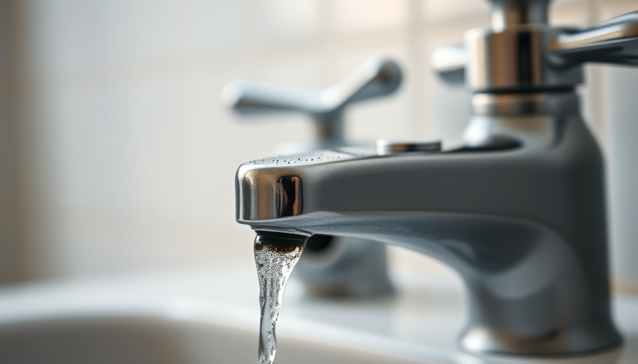 Dripping faucet in winter, highlighting plumbing disaster risk.