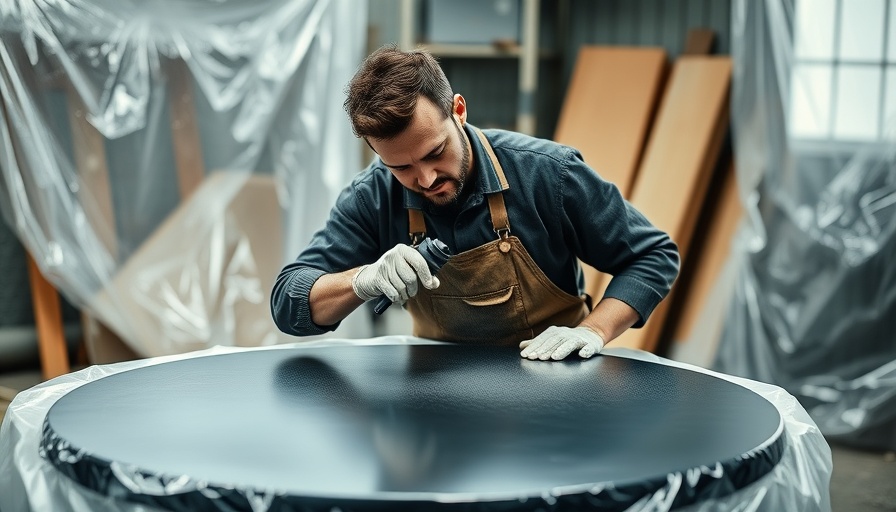 Furniture Flipping Tips for Home Service Businesses: Craftsman painting table