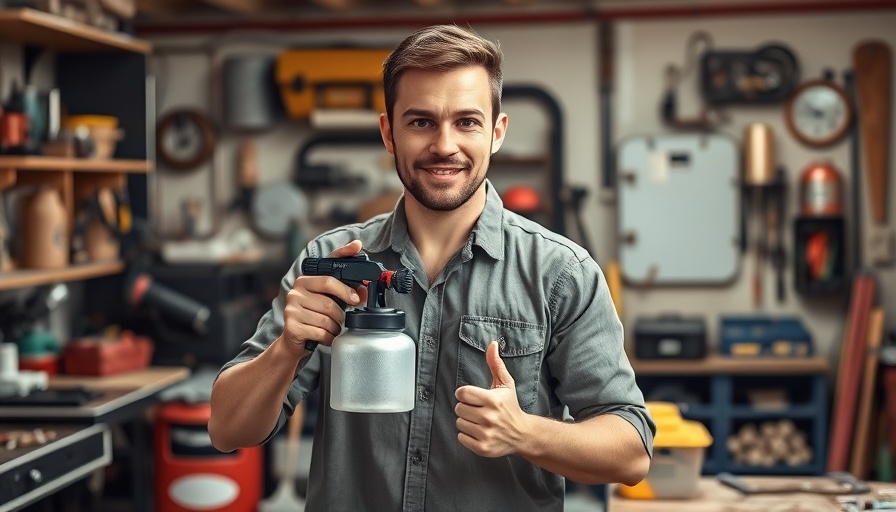 O-Glove airless sprayer accessories in use by a handy man.