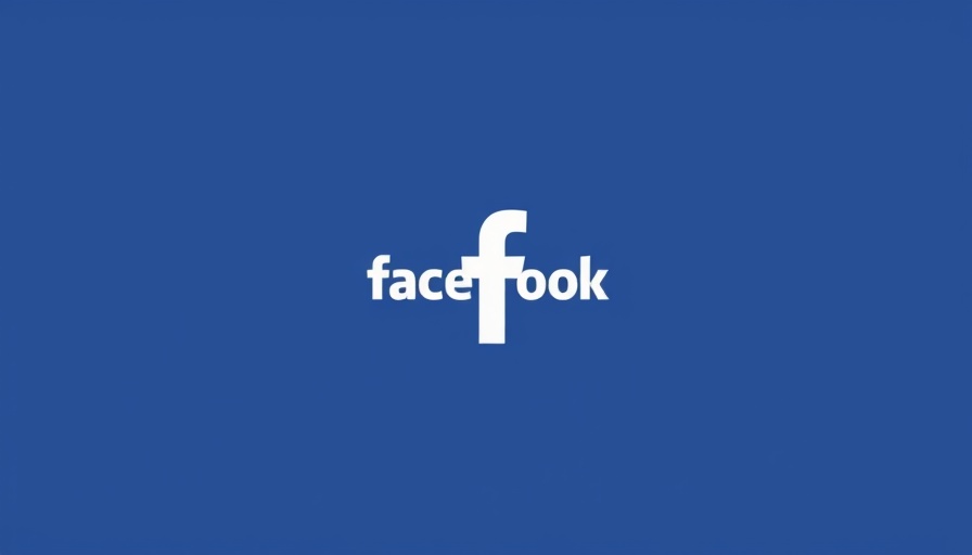 Facebook logo on blue background.