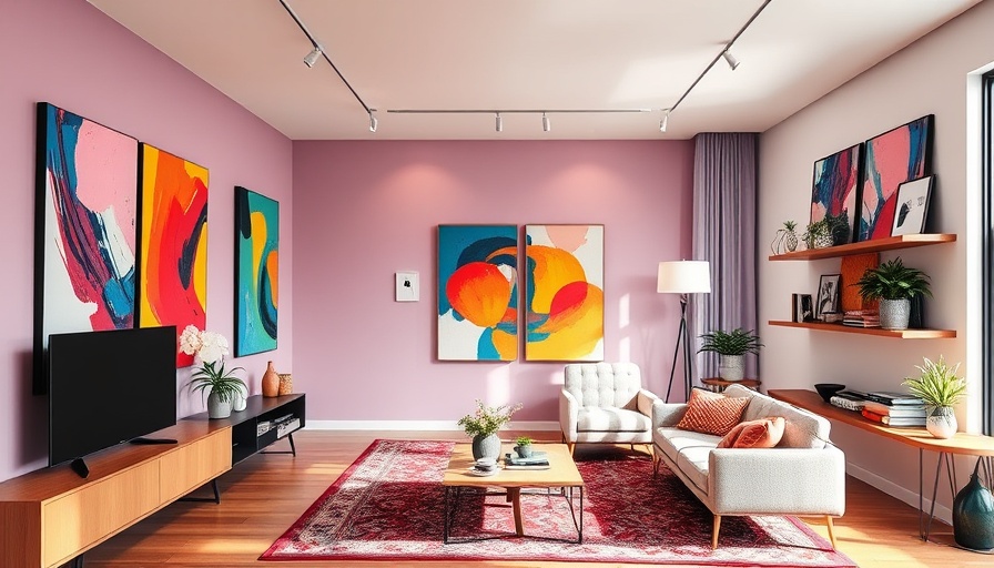 Bold Manhattan apartment design with vibrant decor and eclectic art.