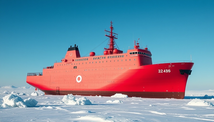 U.S. Antarctic research vessel Nathaniel B. Palmer in icy terrain.