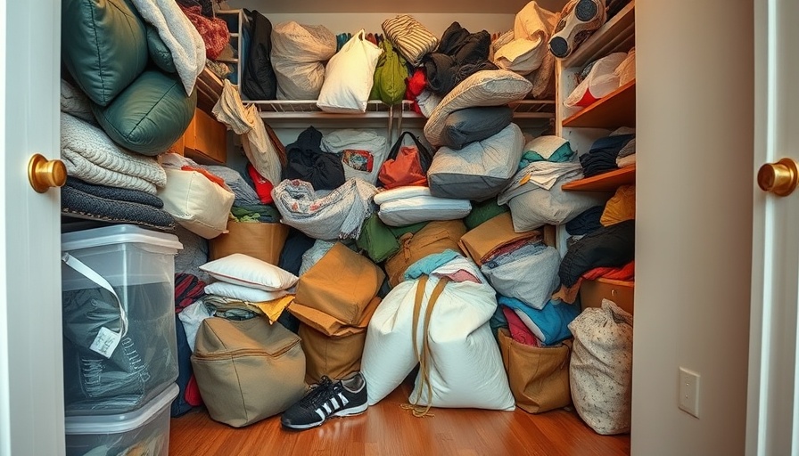 Cluttered closet showcasing need for organization.