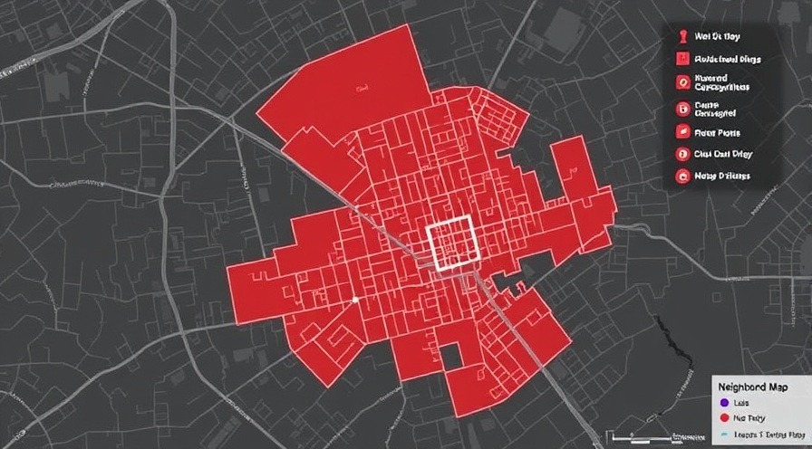 Evacuation map for neighborhood safety during emergencies.