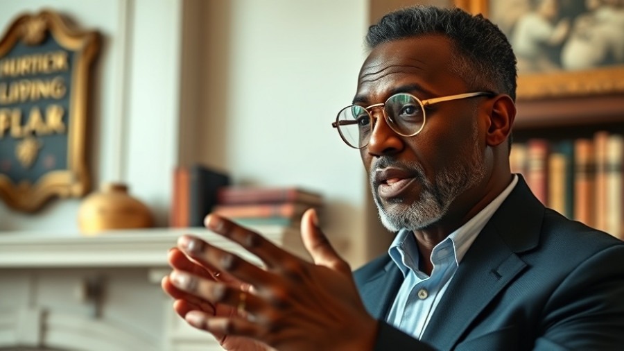 Confident male speaker discussing sodium effects on blood pressure indoors.