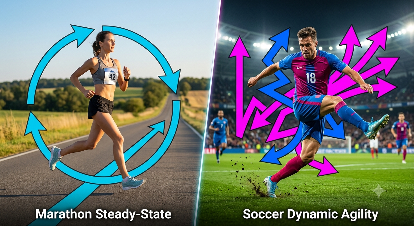 Split Screen Soccer Training