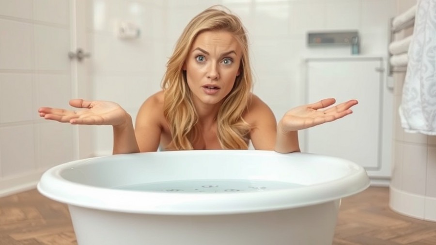 woman surprised by detox foot bath, exploring natural detox remedies.