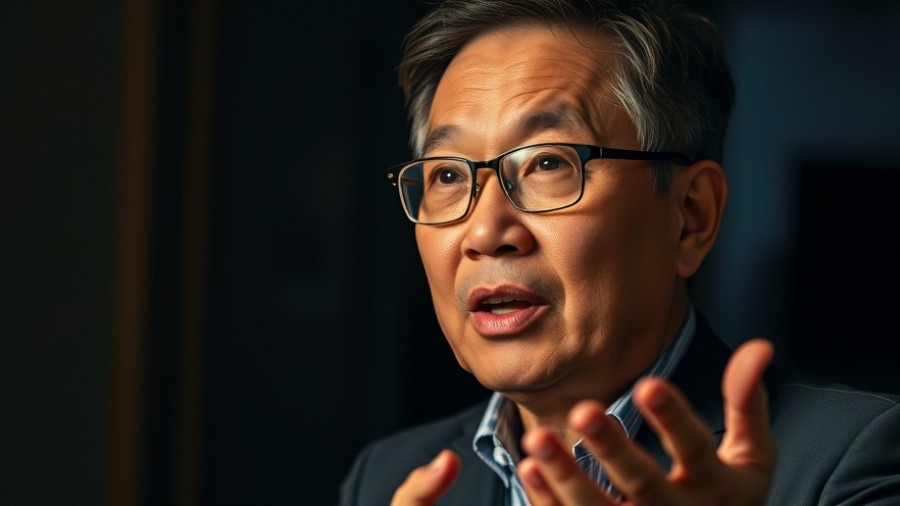 Middle-aged Asian man sharing exercise tips for fat loss in soft lighting