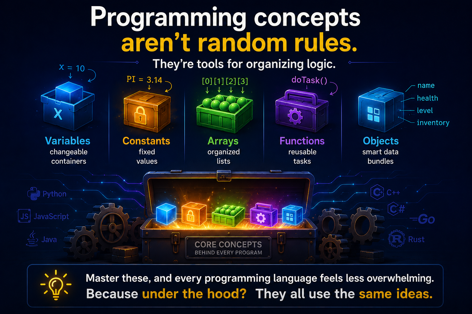 Core programming concepts explained visually