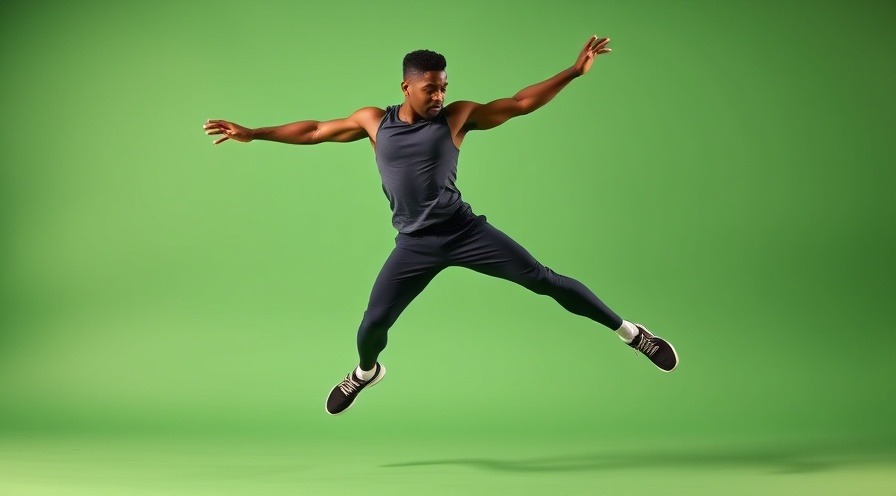 Energetic male instructor performing fun workouts, training like superheroes.