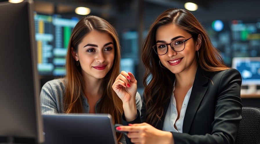 Two young women contemplating their IT careers with thoughtful expressions.