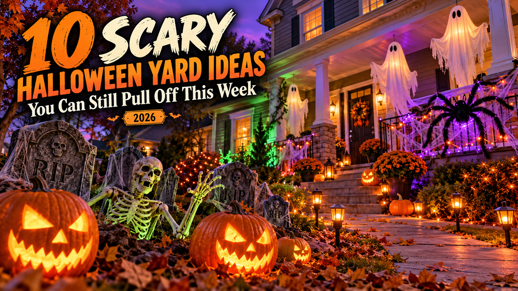 Bright DIY Halloween yard ideas
