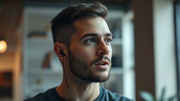 Young man highlighting the importance of social interactions indoors.