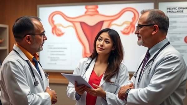 Medical professionals discuss pelvic organ prolapse awareness.