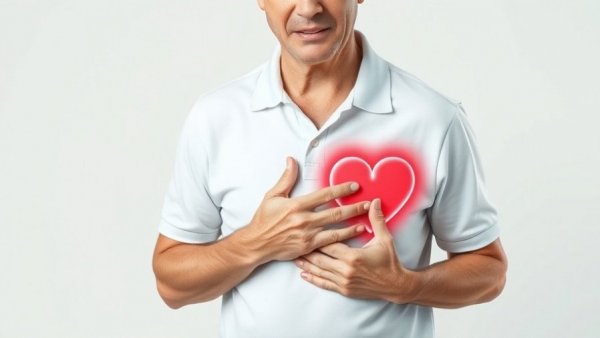 Man experiencing chest pain, illustrating emotional stress triggers heart attacks.