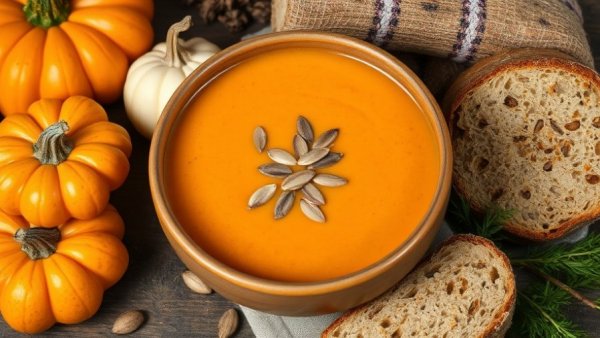 Best foods for gas and bloating: Nourishing pumpkin soup with squash.