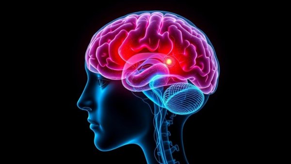 Visual representation of silent brain infarcts highlighting stroke area.