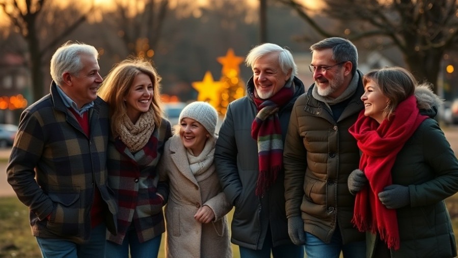 extended family walking after holiday dinner
