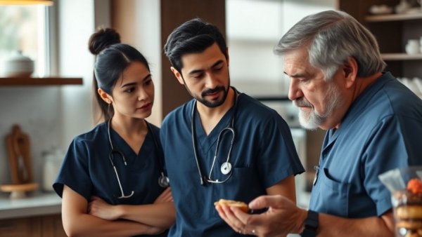 Doctors discuss bone health; man ponders food choices, interpret kidney blood work.