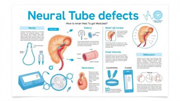 Illustration about neural tube defects in nursing science.