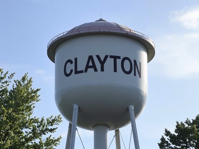 Clayton NC water tower