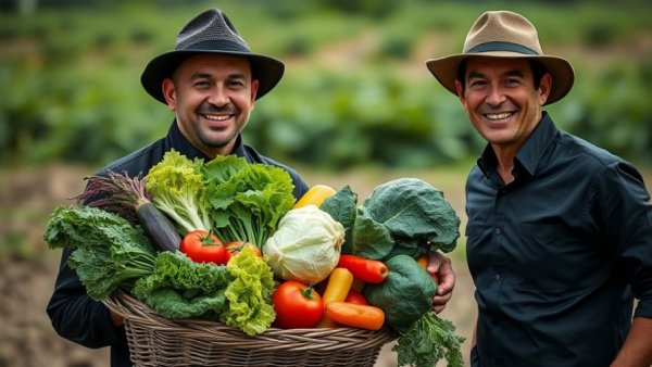 Are Organic Foods Worth the Hype? Two people with organic vegetables.