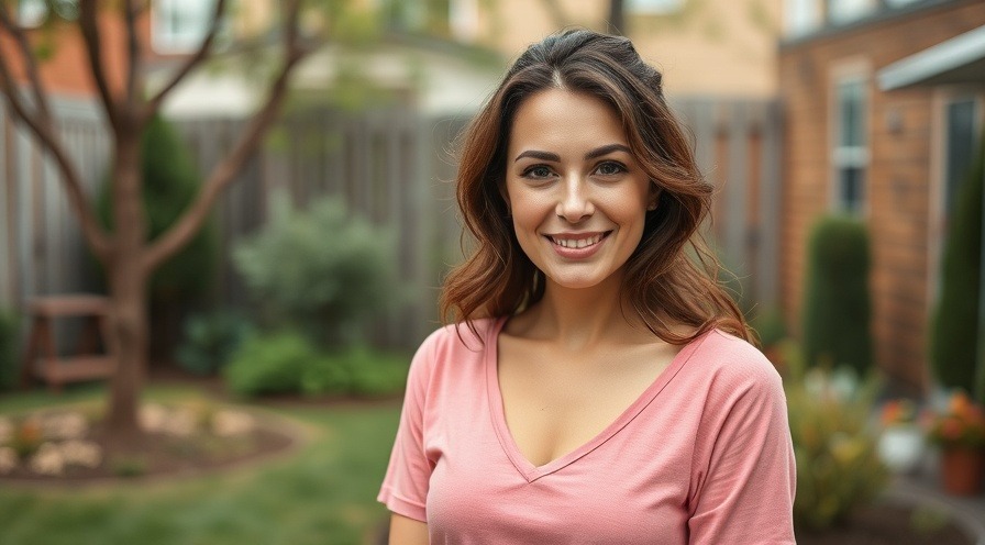 woman pondering backyard pocket forest ideas