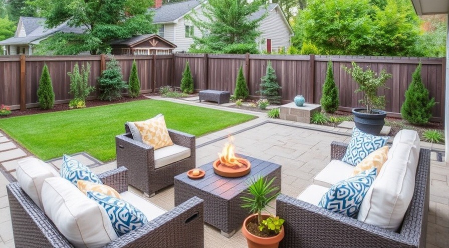 Cozy outdoor living space for a comfortable backyard experience.