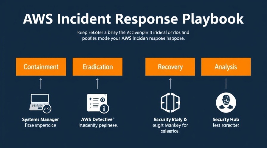 AWS Incident Response playbook infographic: Containment, Eradication, Recovery, Analysis.