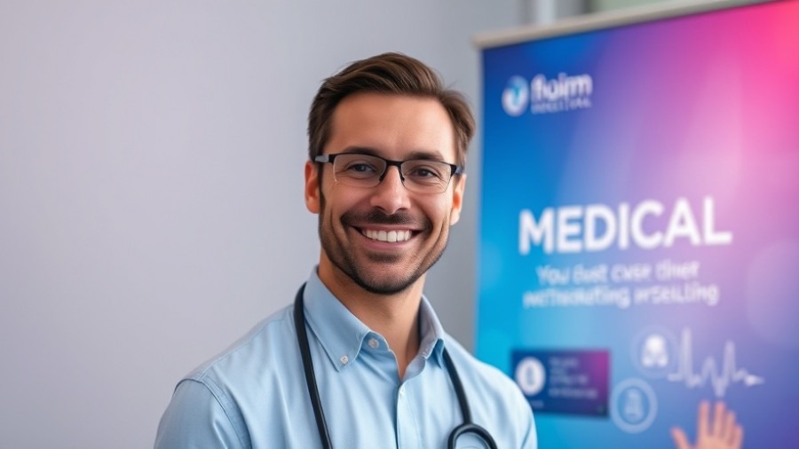 Confident physician promoting Medicare reform, addressing healthcare challenges.