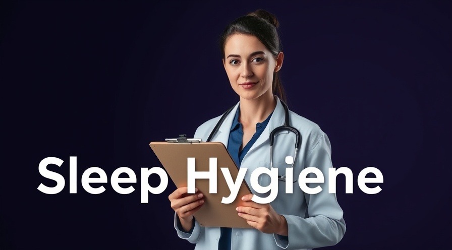 female Doctor questioning sleep hygiene and evening meal planning on a dark purple background.
