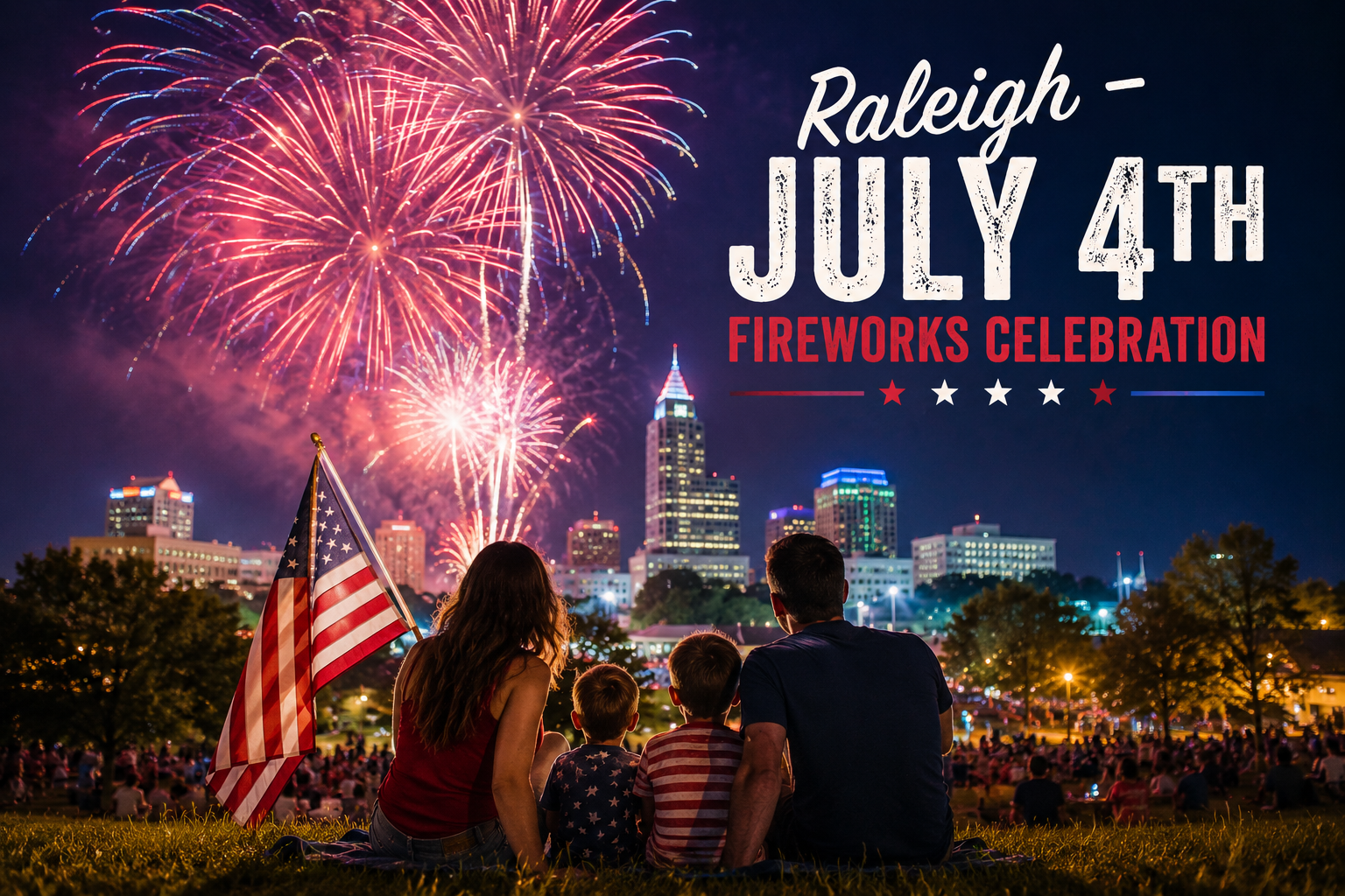 Raleigh July 4th fireworks celebration