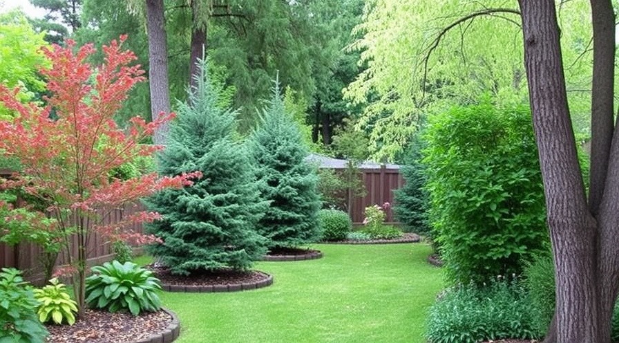 Affordable pocket backyard forests with young starter trees.