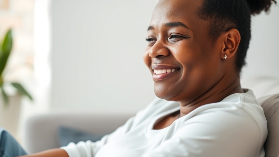 Relieved person enjoying dietary solutions for hemorrhoids in a bright, soft-lit setting.